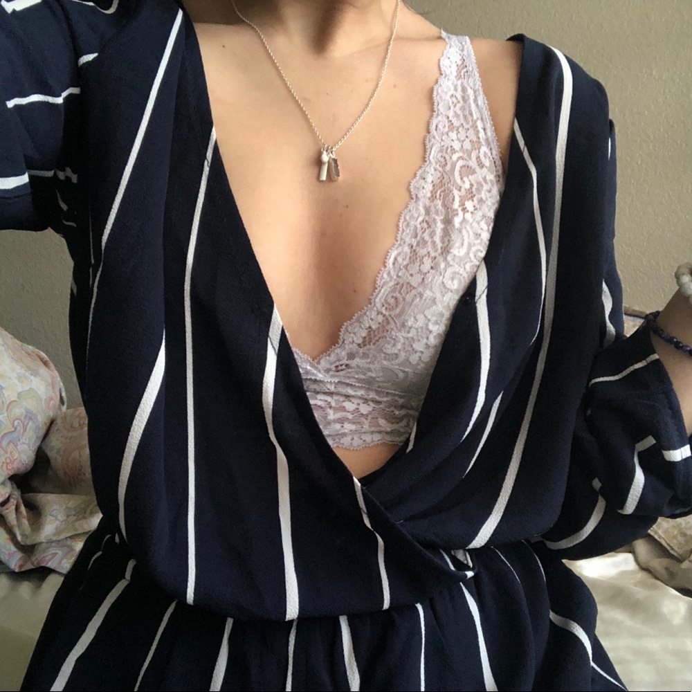 BRAND NEW! Navy Stripe Romper